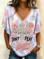 Women's Christian V-neck T-shirts