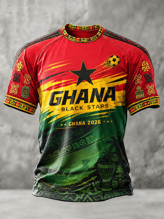 Men's 2026 Ghana Football Style T-shirt