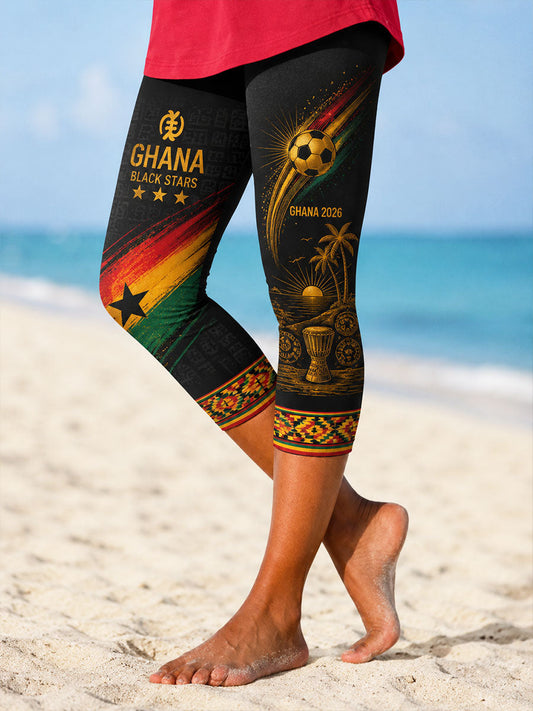 Women's 2026 Ghana Football Style Seven-minute Bottoms