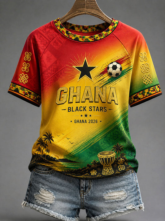 Women's 2026 Ghana Football Style T-shirt