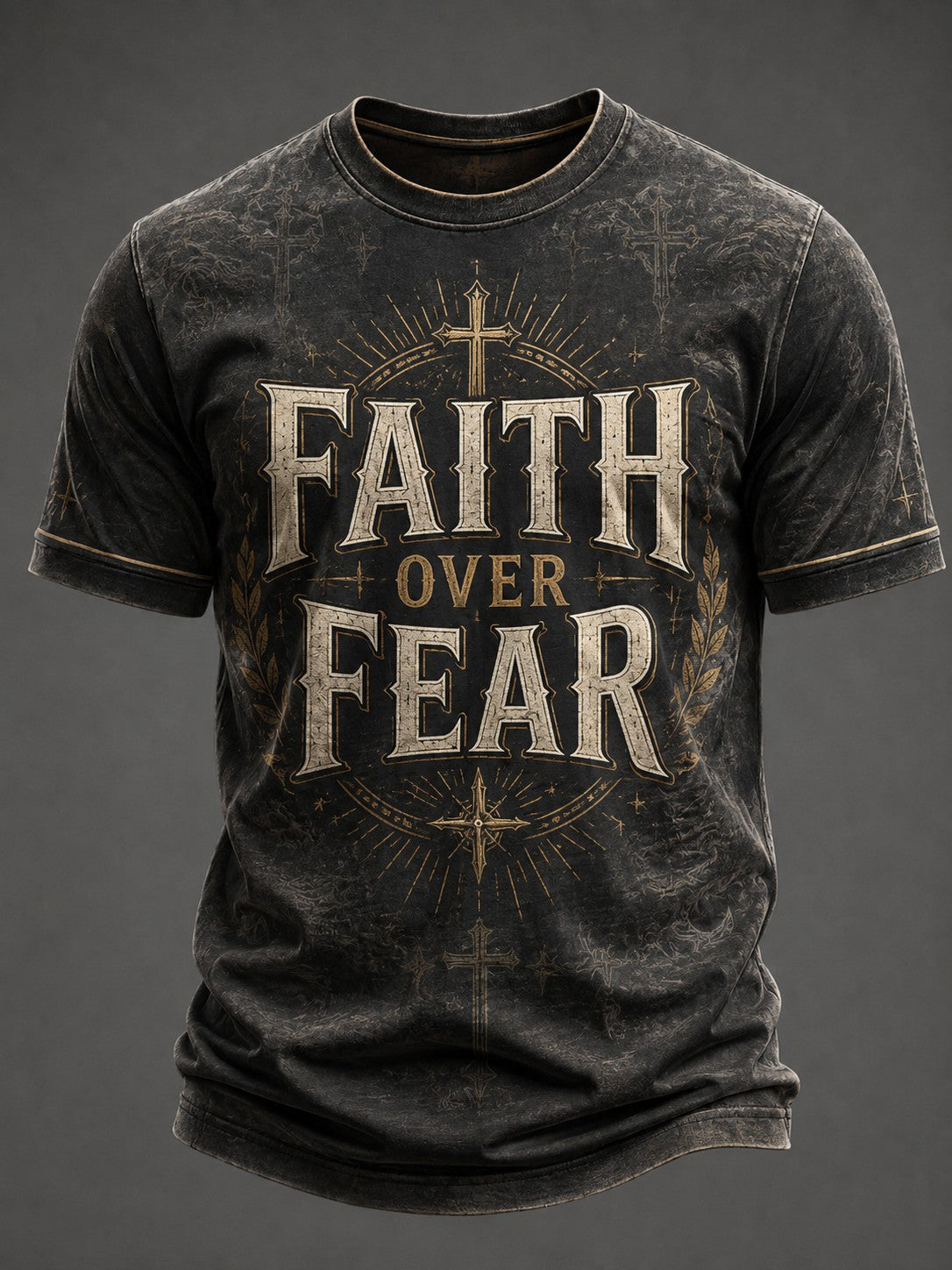 Men's Faith Over Fear Printed T-shirt