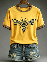 Women's Indigenous Totem Print Casual T-Shirt