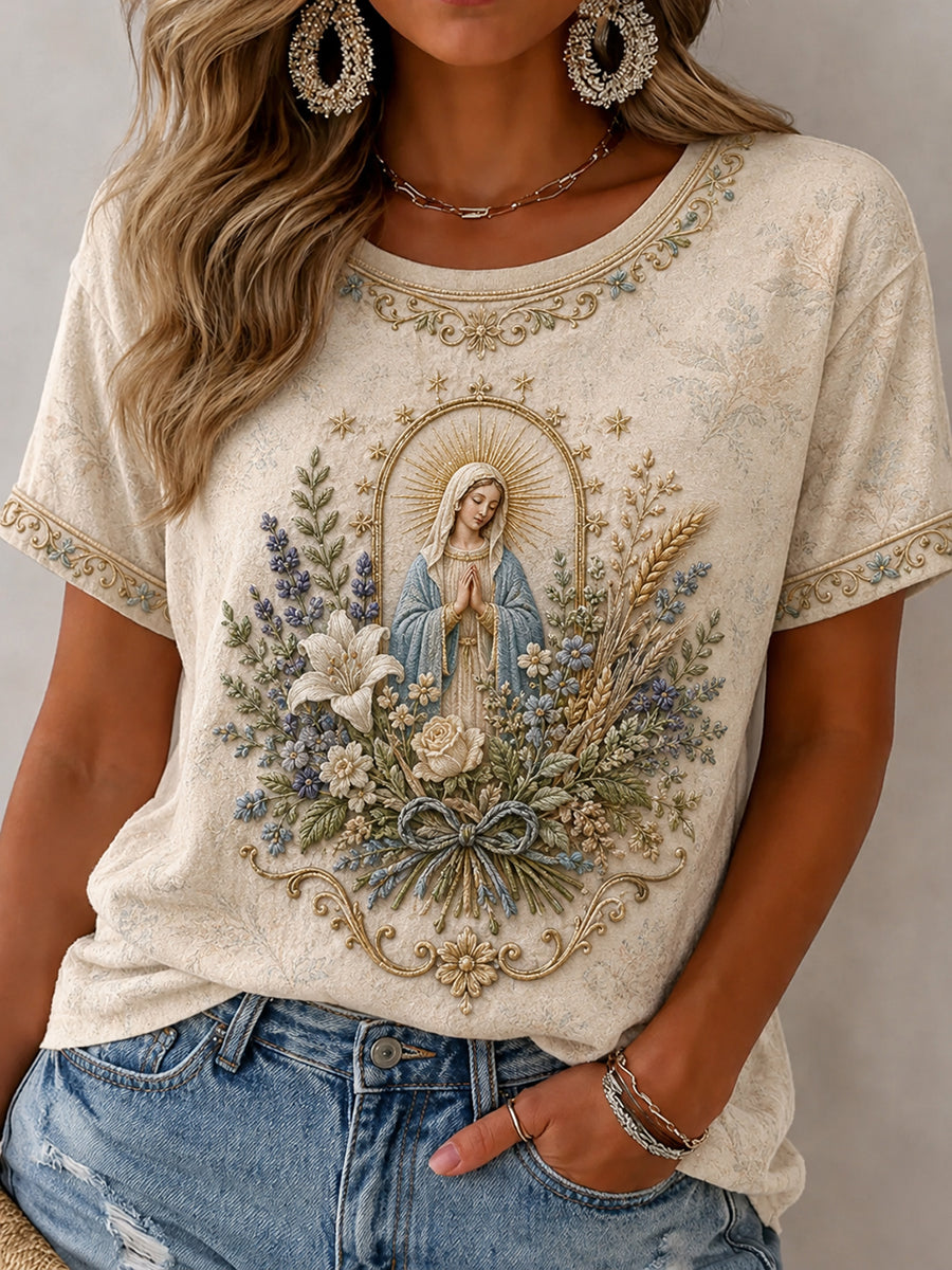 Women's Assumption of Mary Print T-shirt