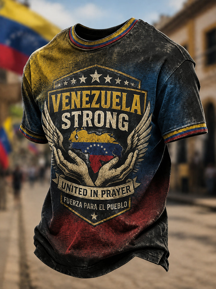 Men's Pray For Venezuela Print T-shirt