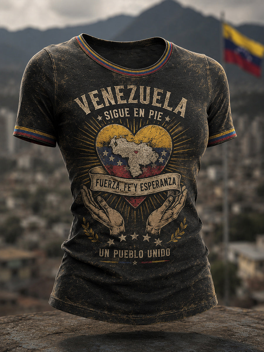 Women's Pray For Venezuela Print T-shirt