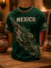 Men's Mexico Print Casual Tee