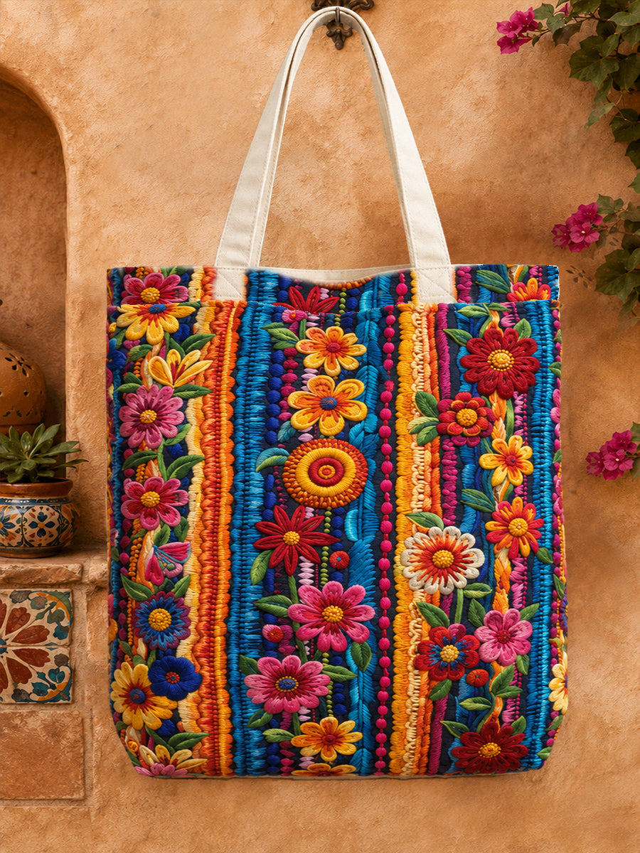 Mexico Guelaguetza Art Printed Canvas Bag