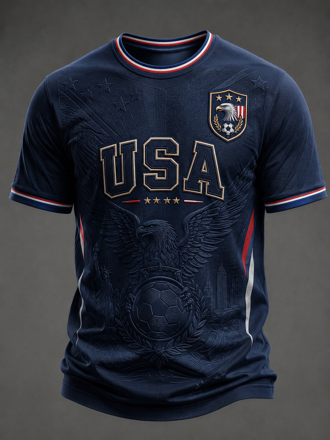 Men's USA Football Printed T-Shirt