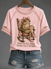 Women's 'Jesus Thinks I'm A Delight' Printed Casual T-Shirt