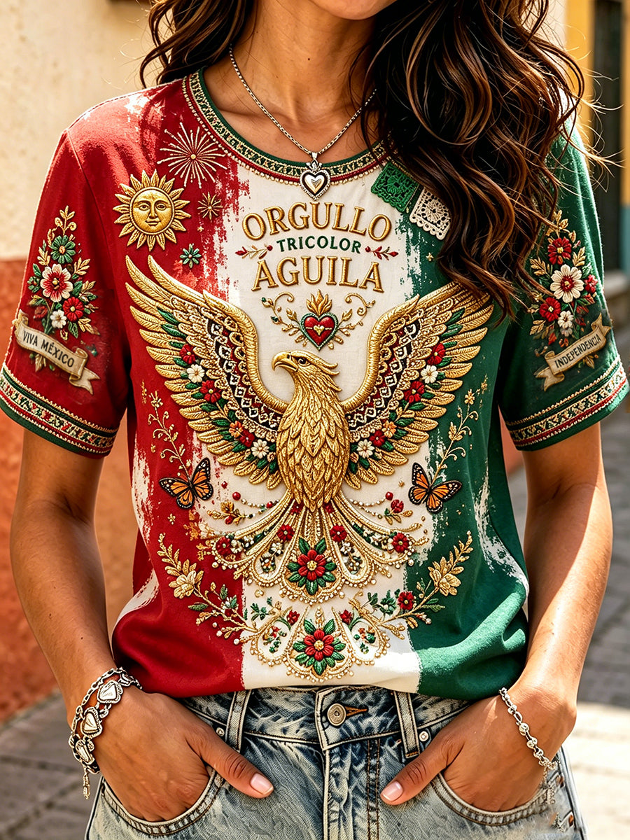 Women's Mexico Guelaguetza Art Printed T-shirt
