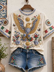 Women's Mexico Guelaguetza Art Printed T-shirt