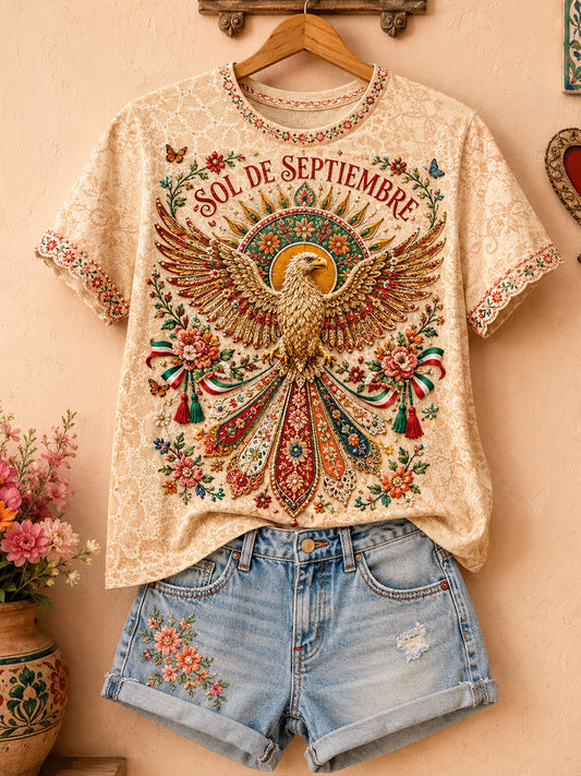 Women's Mexico Guelaguetza Art Printed T-shirt