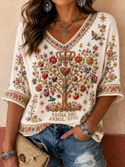 Women's Mexico Guelaguetza Art Printed T-shirt