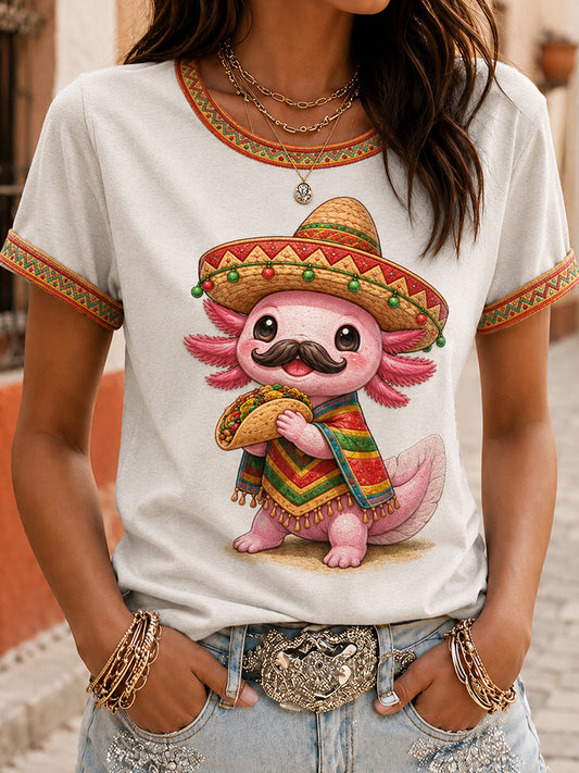 Women's Mexico Guelaguetza Art Printed T-shirt