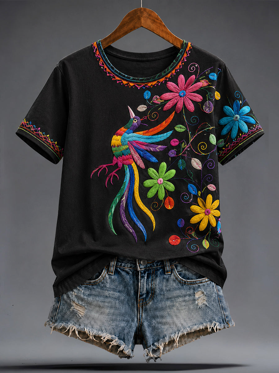Women's Mexico Guelaguetza Art Printed T-shirt