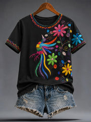 Women's Mexico Guelaguetza Art Printed T-shirt