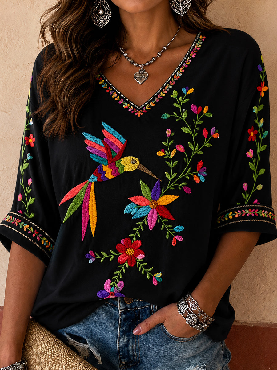 Women's Mexico Guelaguetza Art Printed T-shirt