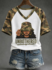 Women's Black Art V-Neck T-Shirts