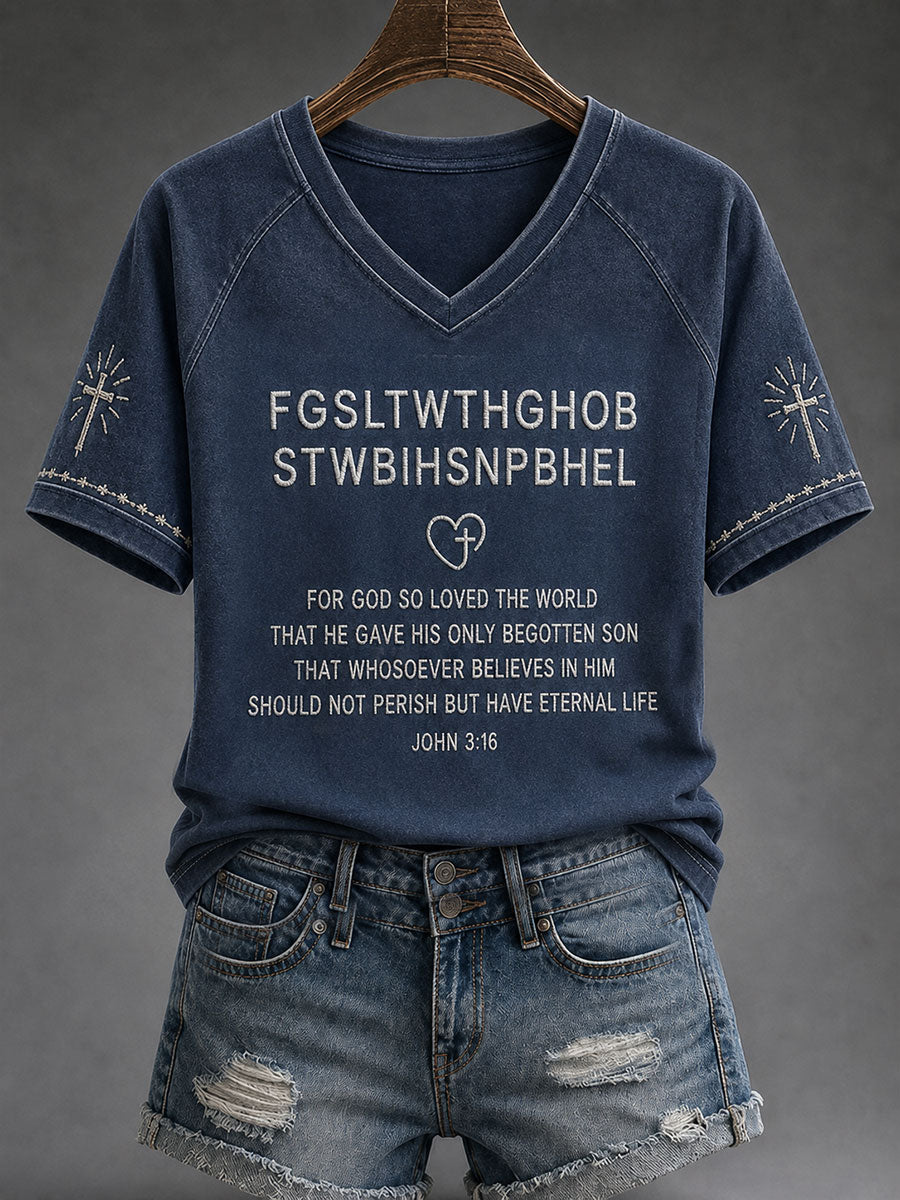 Women's FGSLTWTHGHOB STWBIHSNPBHEL V-neck  T-shirt