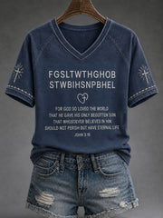 Women's FGSLTWTHGHOB STWBIHSNPBHEL V-neck  T-shirt