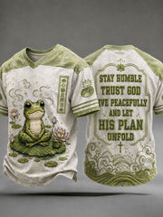 Men's Stay Humble Trust God V-neck T-shirt