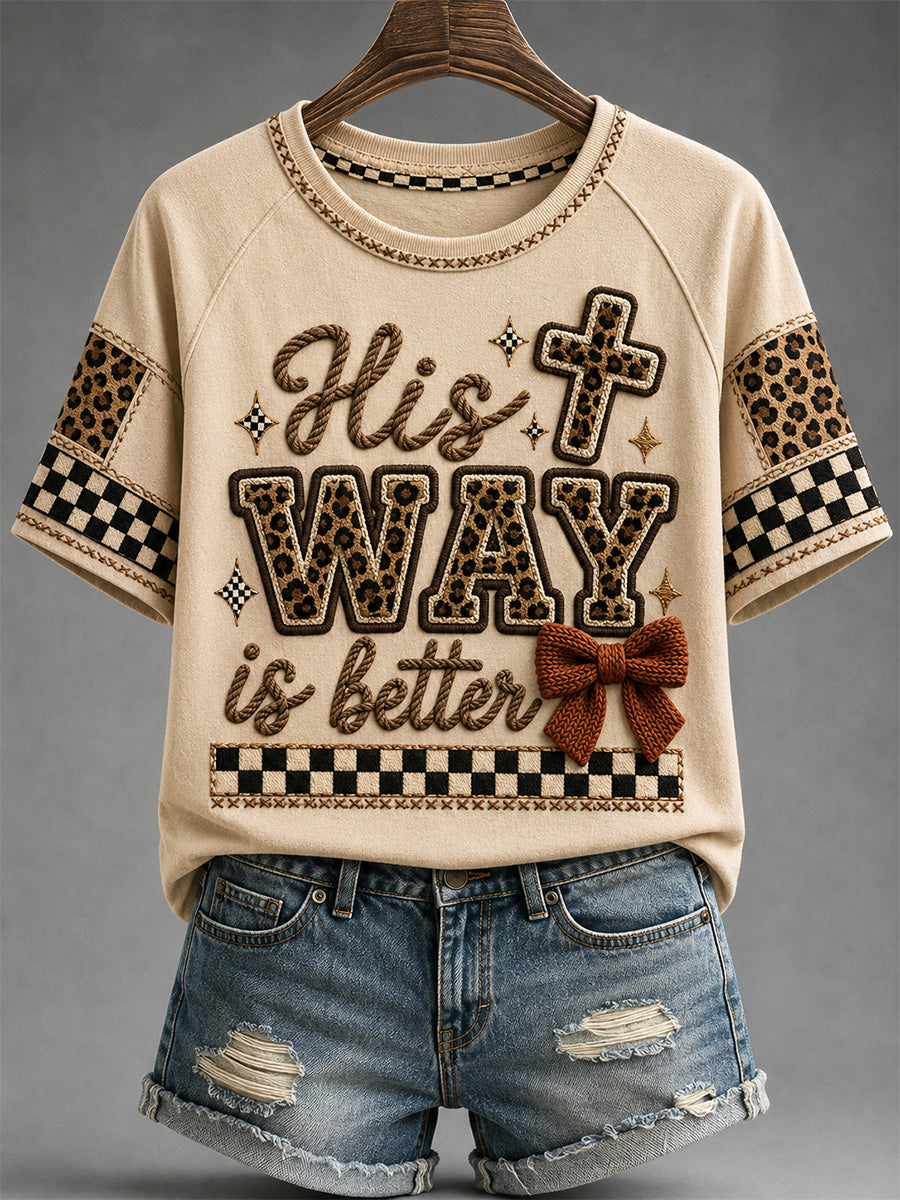 Women's His Way Is Better Print Casual Tee