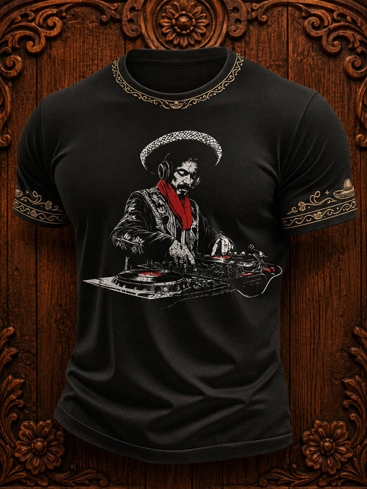 Men's Mariachi Music Lover Mexico Art Printed T-shirt
