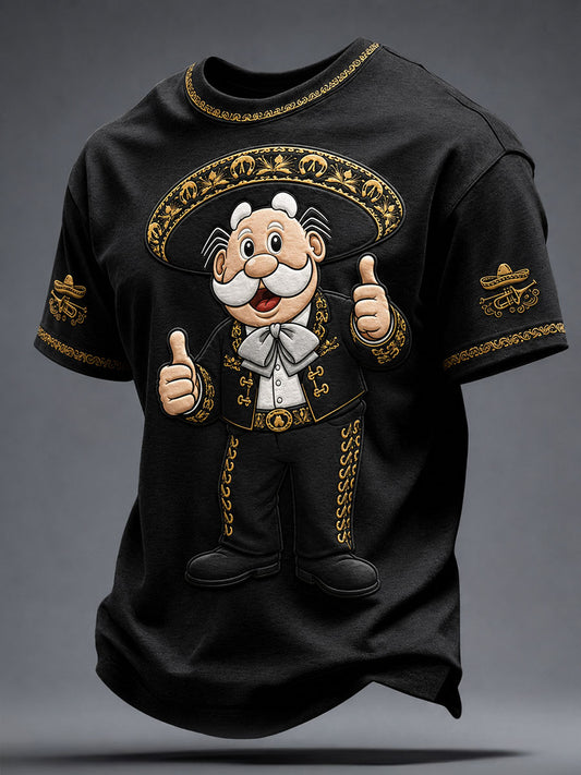 Men's Mariachi Music Lover Mexico Art Printed T-shirt