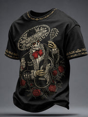 Men's Mariachi Music Lover Mexico Art Printed T-shirt