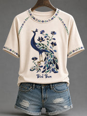 Women's Mahjong Print Casual T-Shirt