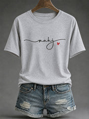 Women's Mahjong Print Casual T-Shirt