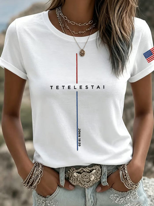 Women's Tetelestai John 19:30 Printed T-shirt