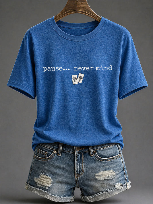 Women's Mahjong Print Casual T-Shirt