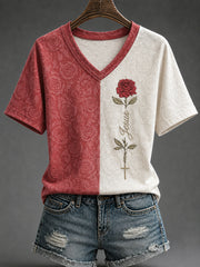 Women's Jesus print casual T-shirt
