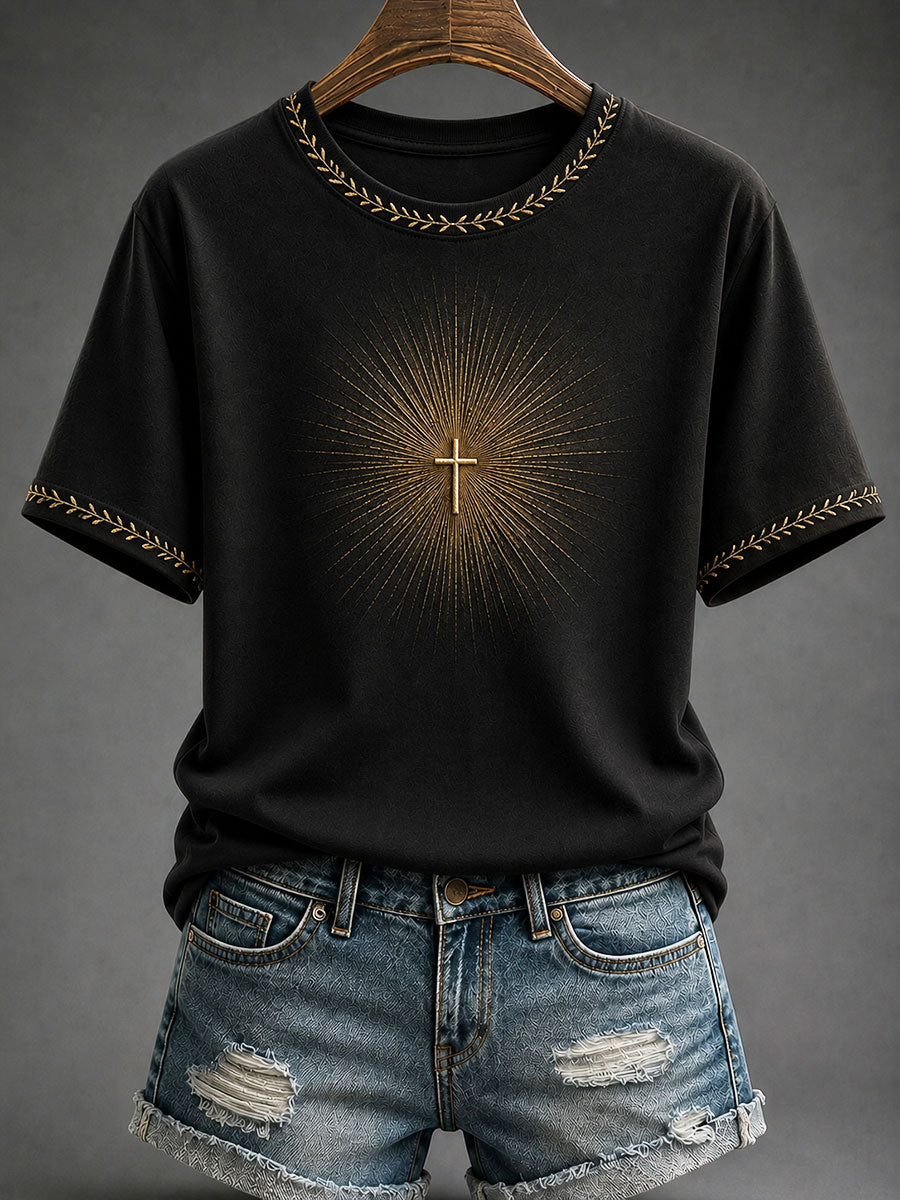 Women's Faith Christian Print Casual T-Shirt