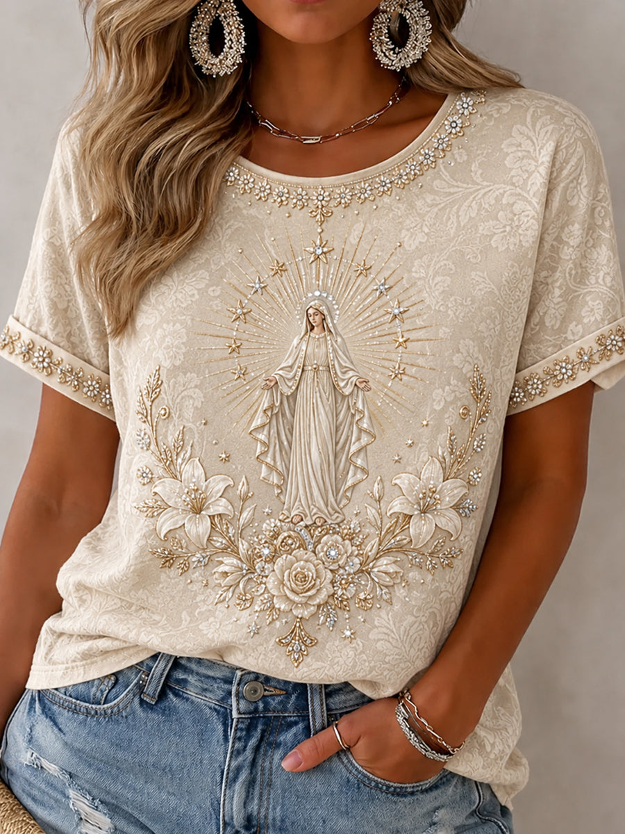 Women's Assumption of Mary Print T-shirt