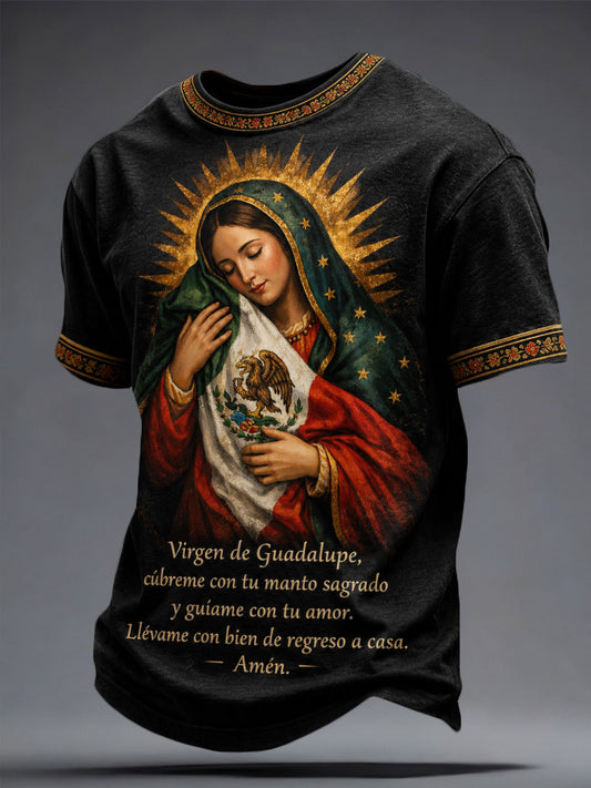 Men's Mexico Assumption of Mary Art Printed T-shirt