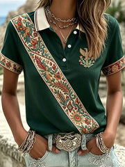 Women's Mexico Lele Doll Otomí Art Printed Casual Tops