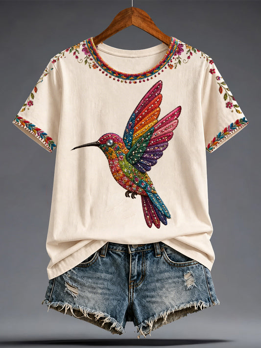 Women's Mexico Lele Doll Art Printed T-shirt
