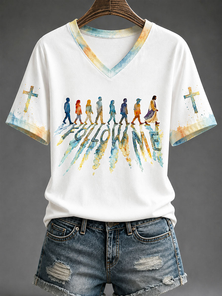 Women's "Following Jesus, You Will Never Get Lost" Christian Casual T-Shirt