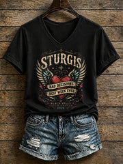 Women's Motorcycle Rally Printed T-shirt