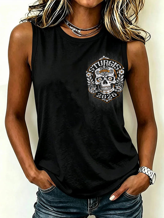 Women's Motorcycle Rally Printed Tank Top