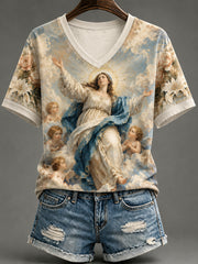 Women's Assumption of Mary Print T-shirt
