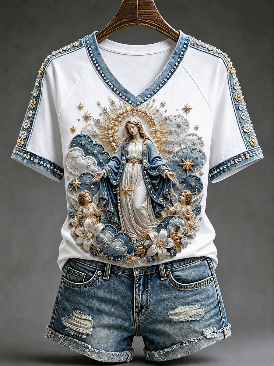 Women's Assumption of Mary Print T-shirt