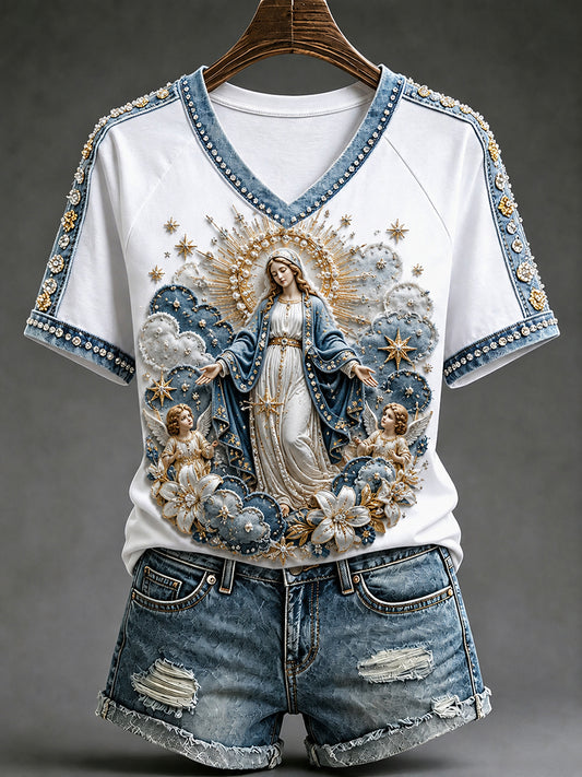 Women's Assumption of Mary Print T-shirt
