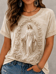 Women's Assumption of Mary Print T-shirt