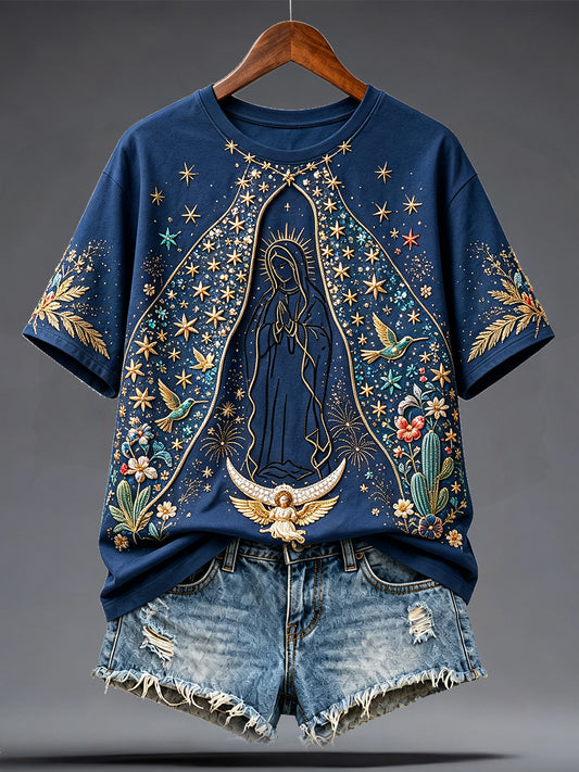 Women's The Assumption Our Lady of Guadalupe Printed T-shirt