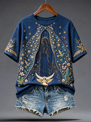 Women's The Assumption Our Lady of Guadalupe Printed T-shirt