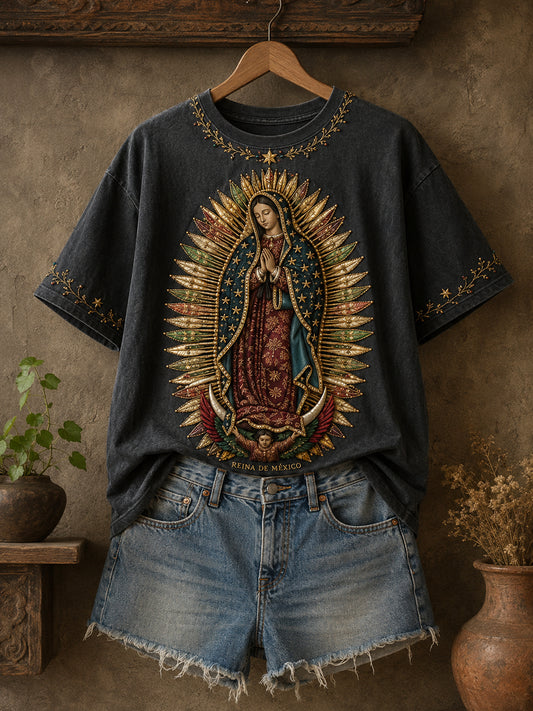 Women's The Assumption Our Lady of Guadalupe Printed T-shirt