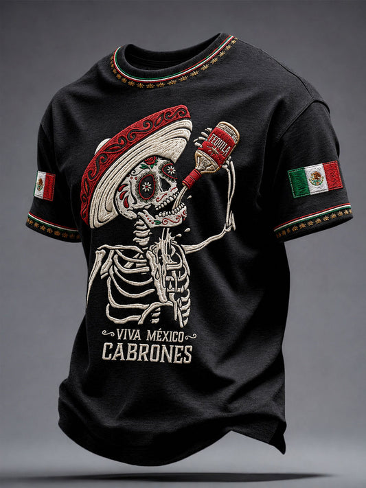 Men's Mexico Independence Day Art Printed T-Shirt